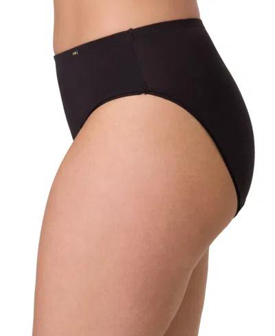 Bali Women's Lux Cotton Essentials High-cut Underwear Dflehc In Black