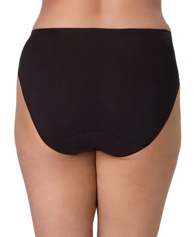 Bali Women's Lux Cotton Essentials High-cut Underwear Dflehc In Black