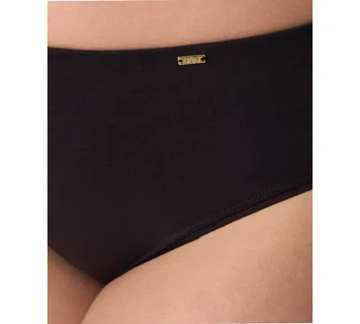 Bali Women's Lux Cotton Essentials High-cut Underwear Dflehc In Black
