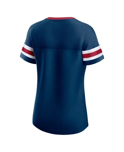 Fanatics Women's Navy Houston Texans Original State Lace-up T-shirt