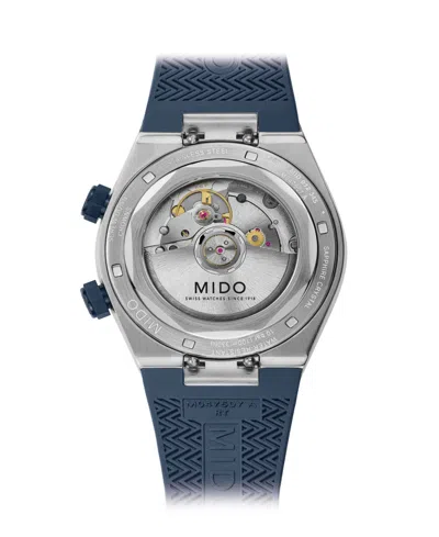 Mido Unisex Multifort 8 Blue Rubber Swiss Automatic Watch, 40mm