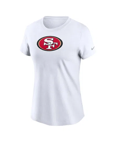 Nike Women's White San Francisco 49ers Primary Logo T-shirt In White