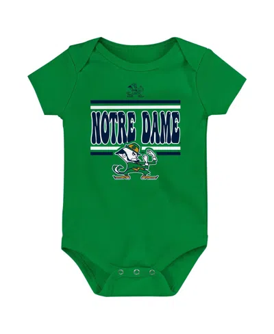Outerstuff Baby Boys And Girls 3-pack Notre Dame Fighting Irish Sunday Comics Bodysuit In Green