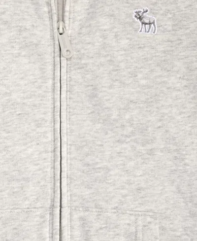 Abercrombie Boys Essential Full Zip Hoodie In Gray
