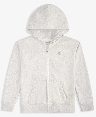 Abercrombie Boys Essential Full Zip Hoodie In Gray
