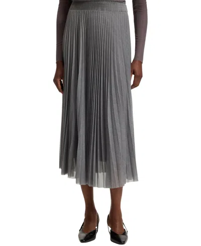 Hugo Boss Lined Tulle Skirt With Plissé Pleats