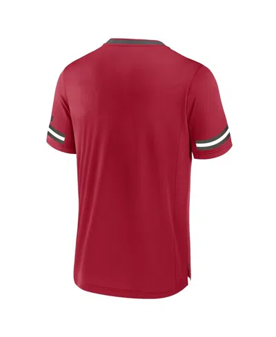 Fanatics Men'sâ Red Tampa Bay Buccaneers Stripe Stacking T-shirt In Red