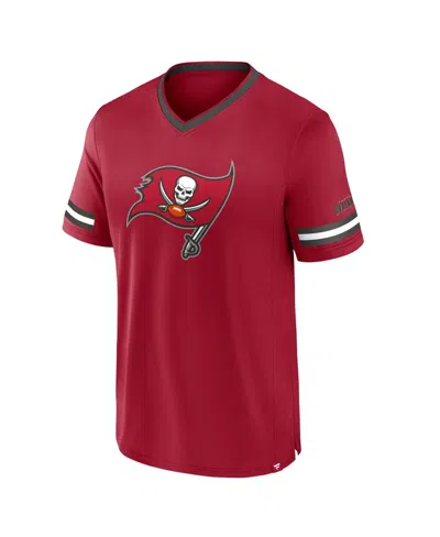 Fanatics Men'sâ Red Tampa Bay Buccaneers Stripe Stacking T-shirt In Red