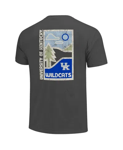 Image One Graphite Penn State Nittany Lions Comfort Colors Minimal Vista Distressed Graphics T-shirt In Gray