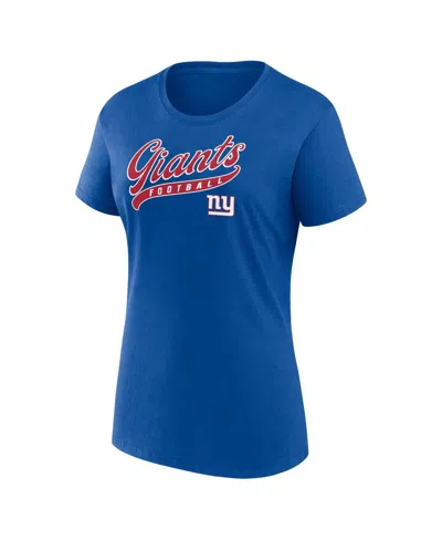 Fanatics Women's Royal New York Giants Start To Finish T-shirt And Shorts Combo Pack