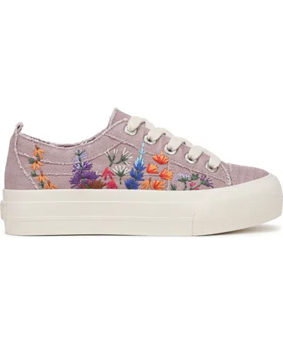 Blowfish Malibu Women's Sadie-sun Embroidered Lace Up Platform Sneakers