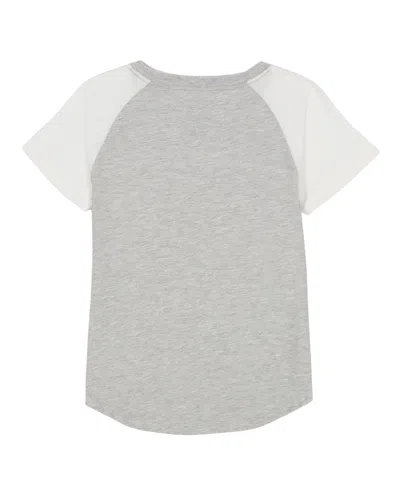 Tommy Hilfiger Big Girls Separates 85 Raglan Short Sleeve T-shirt In Gray