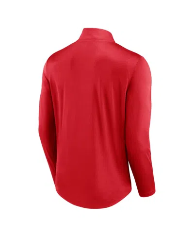 Fanatics Men's Red Washington Nationals Underdog Mindset Quarter-zip Top In Red