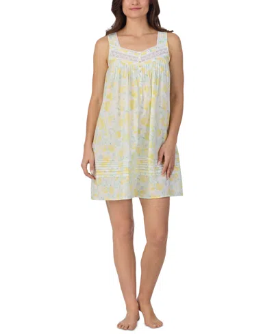 Eileen West Women's Cotton Sleeveless Short Chemise