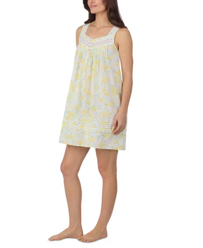 Eileen West Women's Cotton Sleeveless Short Chemise