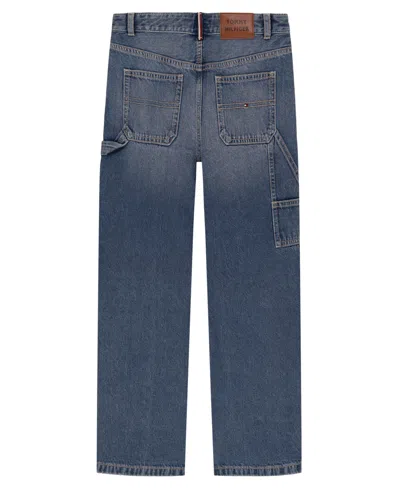 Tommy Hilfiger Big Girls Wide Leg Carpenter Jeans In Blue
