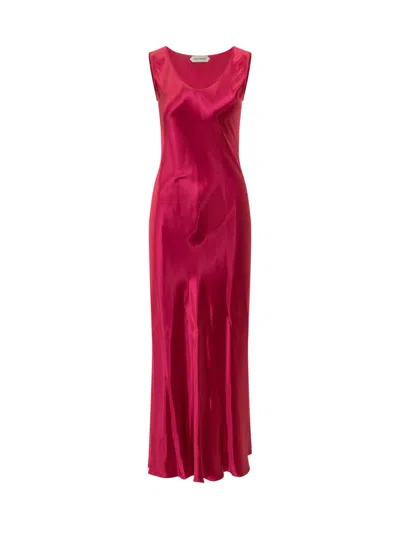 Alberta Ferretti Slip Midi Dress In Pink