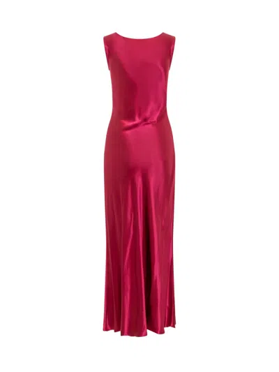 Alberta Ferretti Slip Midi Dress In Pink