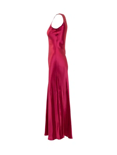 Alberta Ferretti Slip Midi Dress In Pink