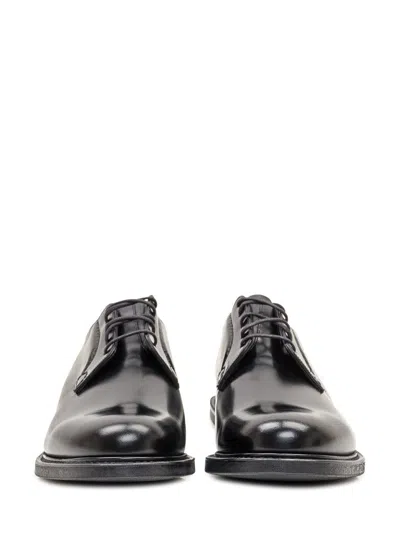Church's Black Leather Lace Up Shoes In Black