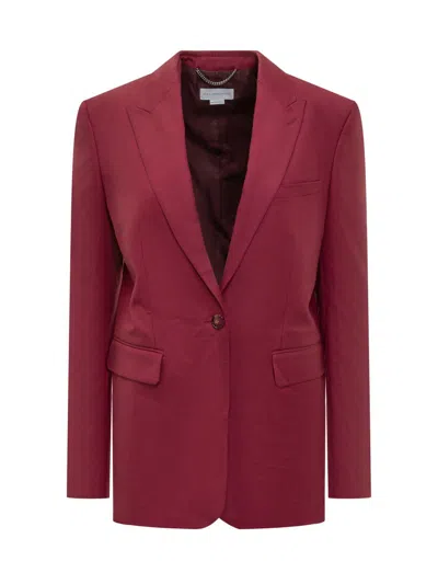 Stella Mccartney Single-breasted Blazer In Burgundy