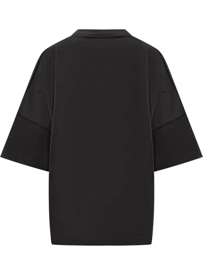 Palm Angels Crew Neck Short Sleeves Top In Black