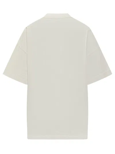 Palm Angels Ivory Cotton T-shirt In White