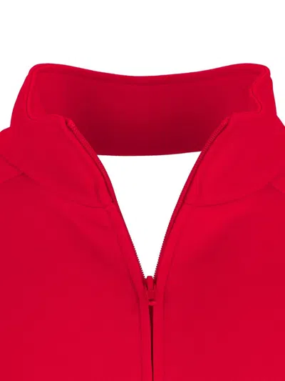 Balenciaga High Collar Ribbed Cuffs Side Pockets In Red