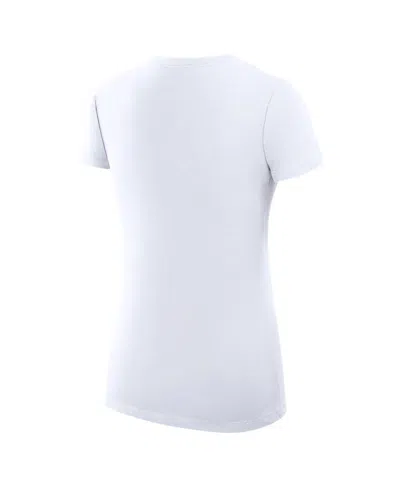 G-iii 4her By Carl Banks Women's White Atlanta Braves City Graphic V-neck Fitted T-shirt