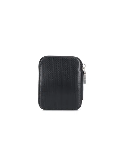 Givenchy Slim Textured Compact Wallets In Black