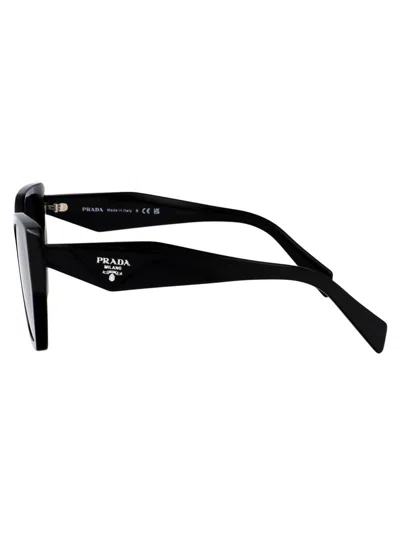 Prada Black Acetate Sunglasses In Black