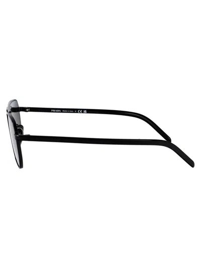 Prada Rectangular Men's Sunglasses, Pr 58ys In Black