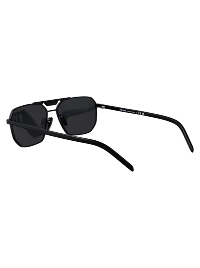 Prada Rectangular Men's Sunglasses, Pr 58ys In Black
