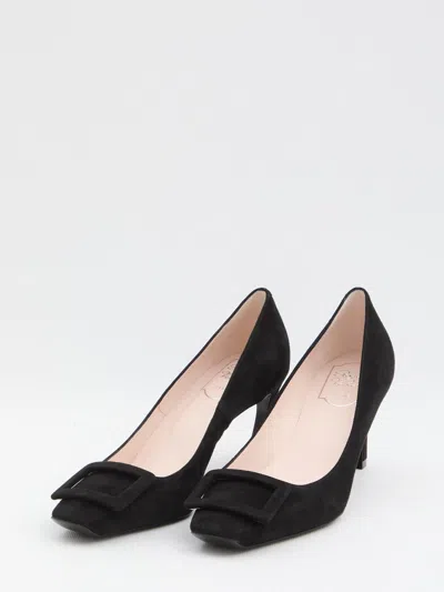 Roger Vivier 70mm Buckle-embellished Suede Pumps