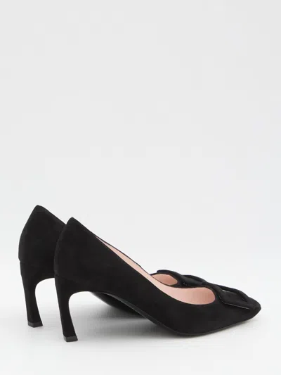 Roger Vivier 70mm Buckle-embellished Suede Pumps