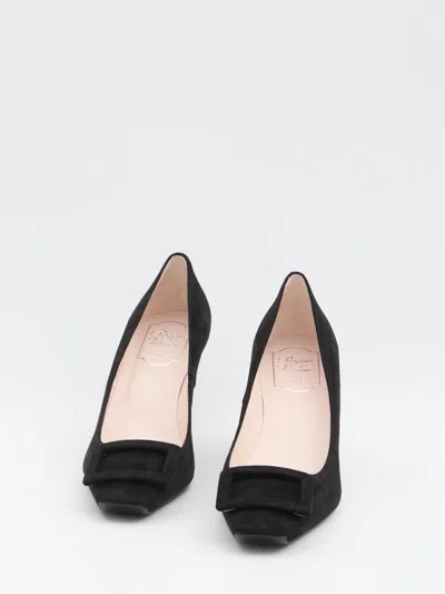 Roger Vivier 70mm Buckle-embellished Suede Pumps