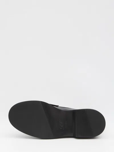 Roger Vivier Viv' Rangers Black Loafers With Metal Buckle In Black
