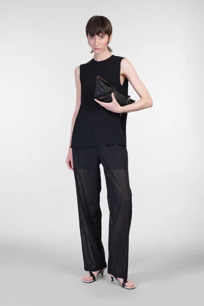 Theory Drawcord Pull-on Pant In Lightweight Wool In Black