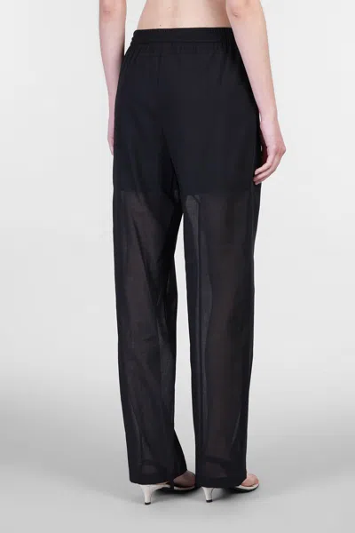Theory Drawcord Pull-on Pant In Lightweight Wool In Black