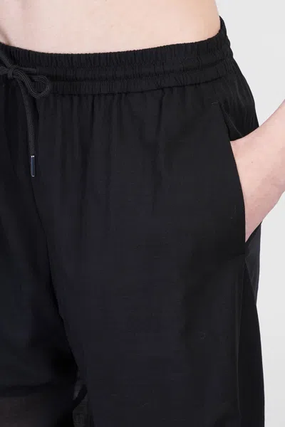 Theory Drawcord Pull-on Pant In Lightweight Wool In Black