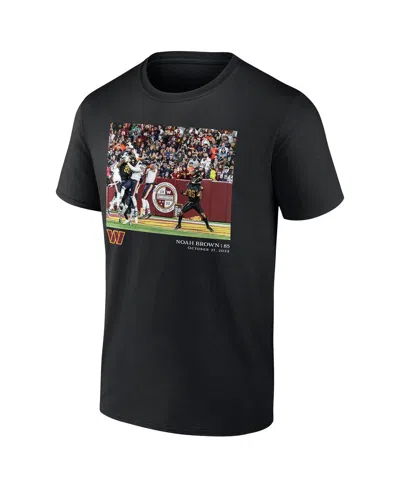 Fanatics Mto Label Men's Noah Brown Black Washington Commanders Nfl Flash Features Week 8 T-shirt