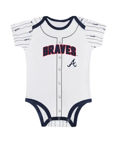 Outerstuff Baby Boys And Girls 2-pack Atlanta Braves Play Ball Bodysuit In Gray