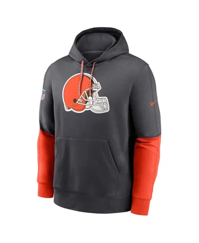 Nike Cleveland Browns Sideline Team Issue Club  Men's Nfl Pullover Hoodie In Black