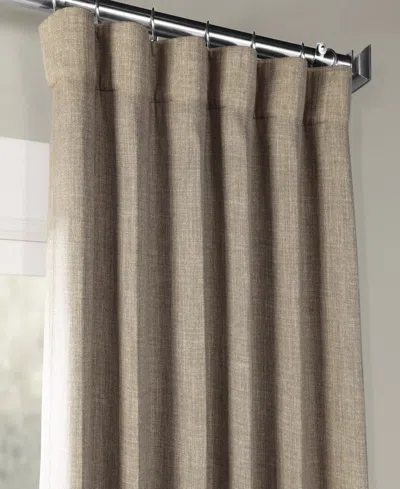 Half Price Drapes Mink Textured Faux Linen Room Darkening Curtain