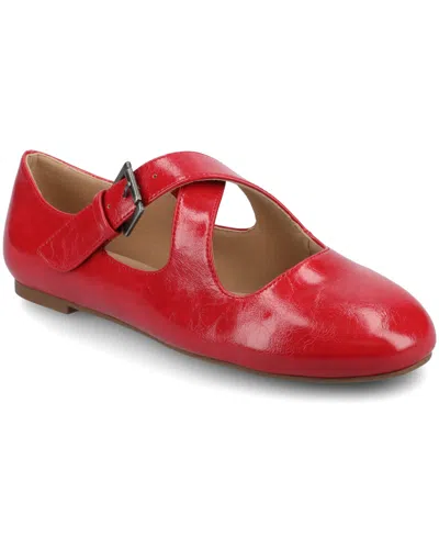 Journee Collection Women's Ivanna Almond Toe Mary Jane Flats