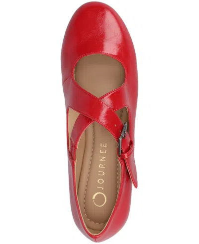 Journee Collection Women's Ivanna Almond Toe Mary Jane Flats