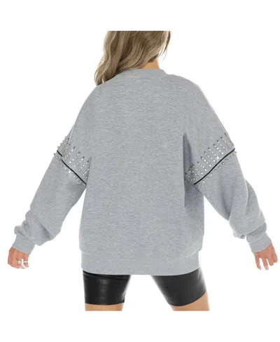 Gameday Couture Women's Heather Gray Illinois Fighting Illini Competitive Edge Oversized Fleece Pullover Sweatshirt