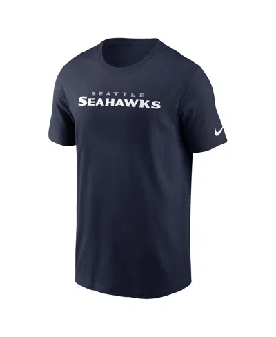 Nike Men's College Navy Seattle Seahawks Wordmark Legend Performance T-shirt In Blue