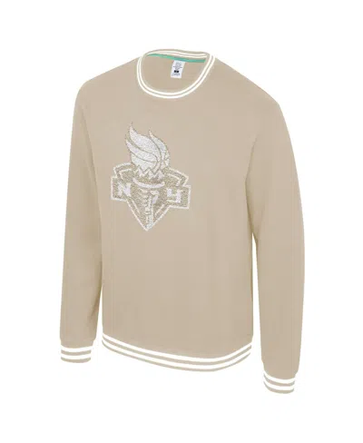Stadium Essentials Men's And Women'sâ Tan New York Liberty Club Level Chenille Pullover Sweatshirt