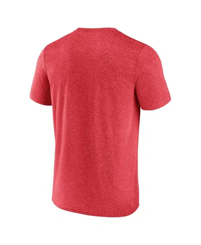 Fanatics Men's Heather Red Chicago Bulls Iconic Overtime T-shirt In Red